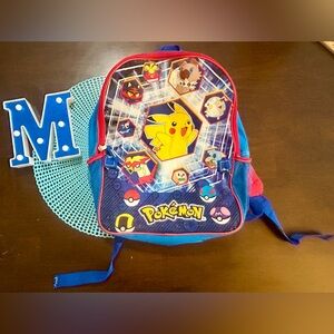 Vintage 2018 Pokémon Pikachu Backpack, Blue and Red